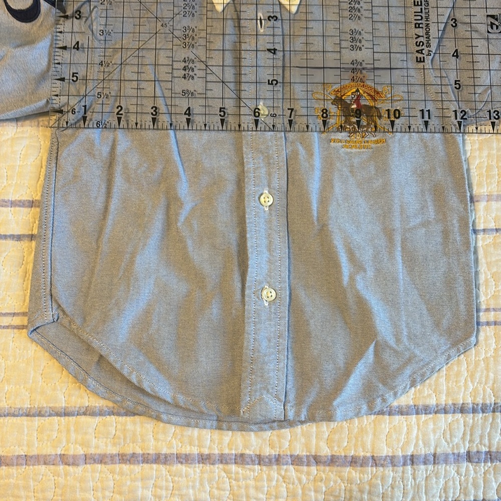 Ralph Lauren 18M Boys Button Up Shirt with Emblem on Chest - Picture 7 of 11